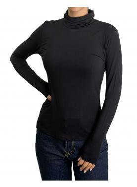 Maglia collo alto in viscosa